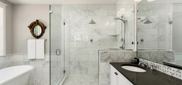 bathroom shower door installation in Iona